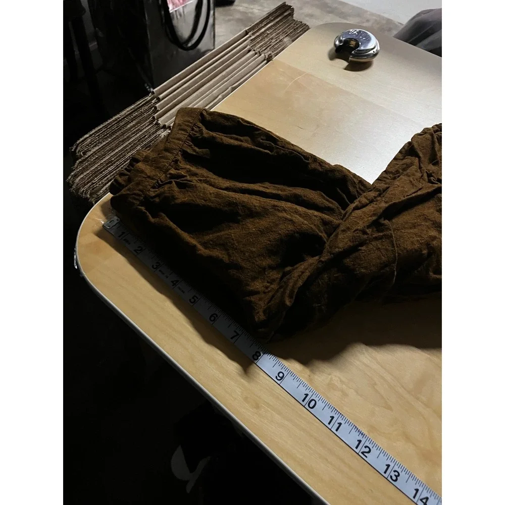 A Stroll Through Time Kids Peasant Pants 11/12 Brown Stretch Ren Faire Medieval